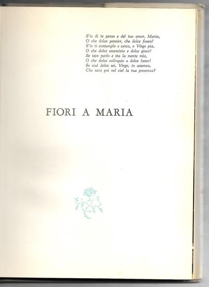 Fiori a Maria - copertina