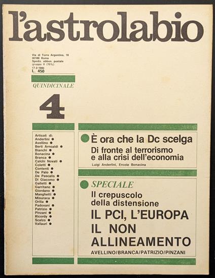 L' astrolabio 4 - copertina