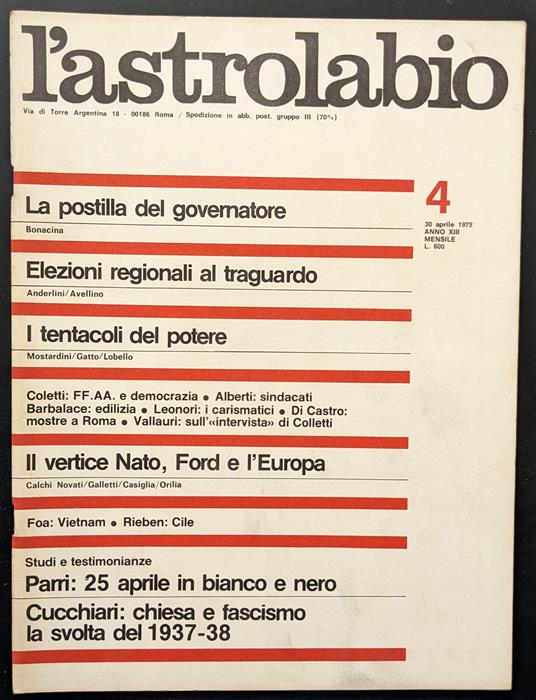 L' astrolabio 4 - copertina