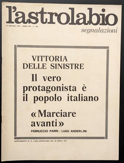 L' astrolabio. Segnalazioni - copertina