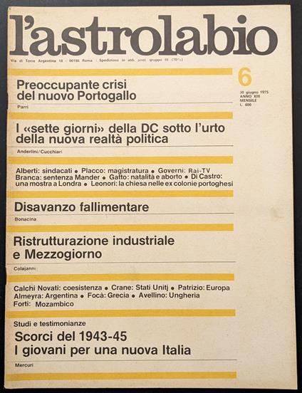 L' astrolabio 6 - copertina