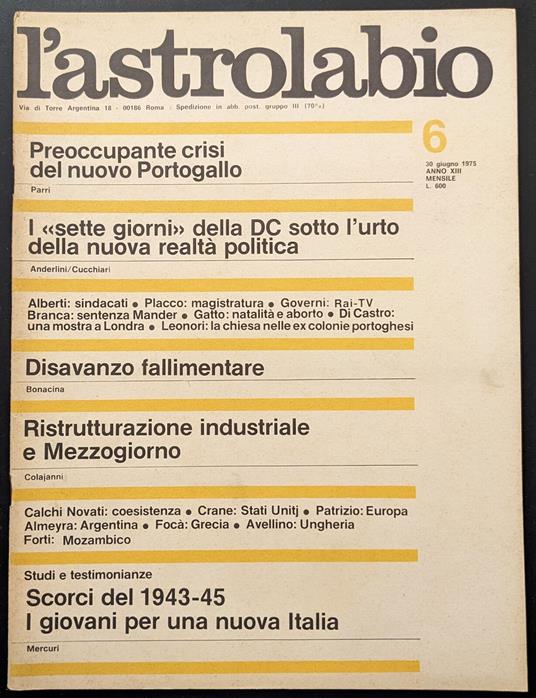 L' astrolabio 6 - copertina