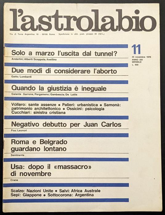L' astrolabio 11 - copertina