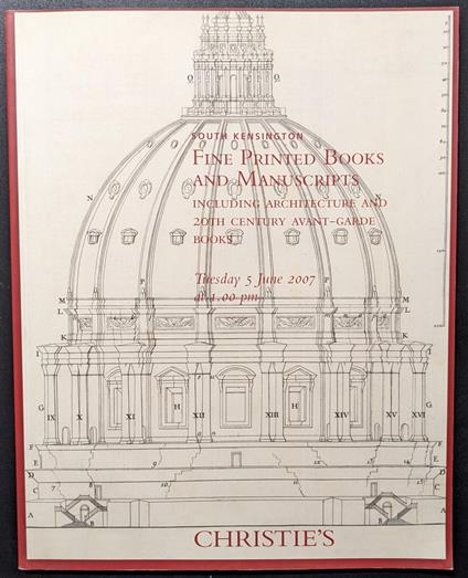 South Kensington. Fine Printed Books and Manuscripts including architecture and 20th century avant-garde books - copertina