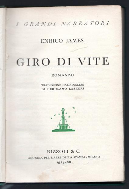 Giro di vite - copertina