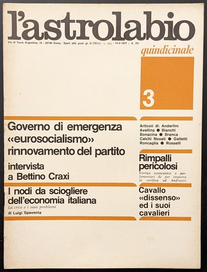 L' astrolabio 3 - copertina