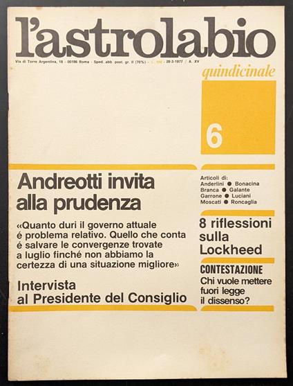 L' astrolabio 6 - copertina