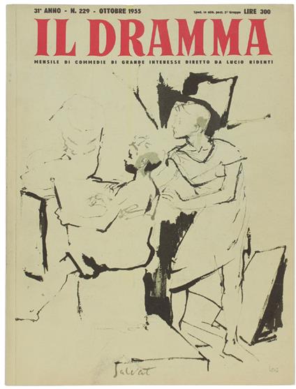 Il Dramma N. 229, Ottobre 1955. Copertina Originale Di François Salvat - copertina