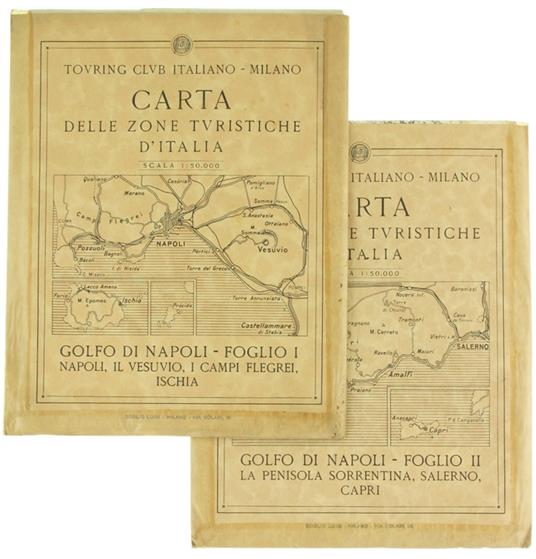 Carta Delle Zone Turistiche D'Italia - Golfo Di Napoli. Foglio I E Foglio Ii - copertina