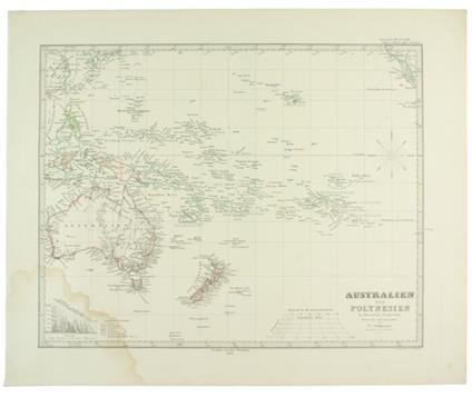 Australien Und Polynesien In ,Ercators Projection. Entworfen U.Gezeichnet Von F.Von Stülpnagel - copertina