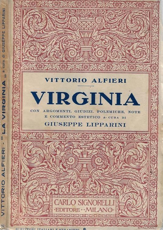 Virginia - Vittorio Alfieri - copertina