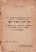 Aggiornamento critico dei giudizi sull'arte interpretativa di Ruggero Ruggeri