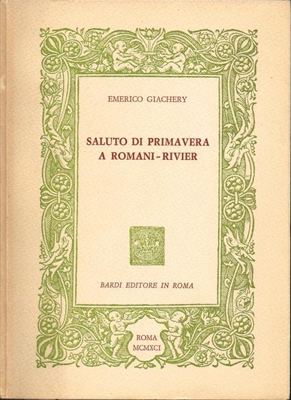 Saluto di primavera a Romani - Rivier - Emerico Giachery - copertina