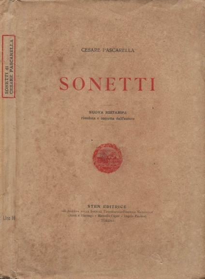 Sonetti - Cesare Pascarella - copertina