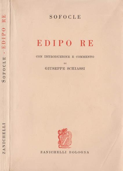 Edipo RE - Sofocle - copertina