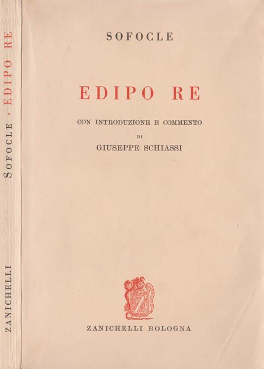Edipo RE - Sofocle - copertina