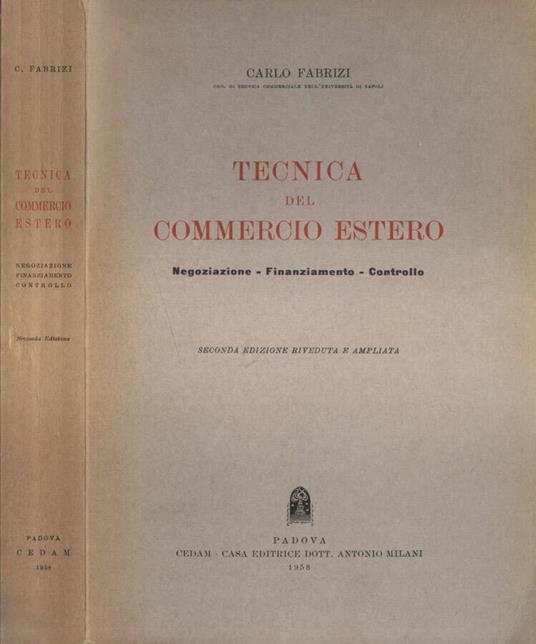 Tecnica del commercio estero - Carlo Fabrizi - copertina