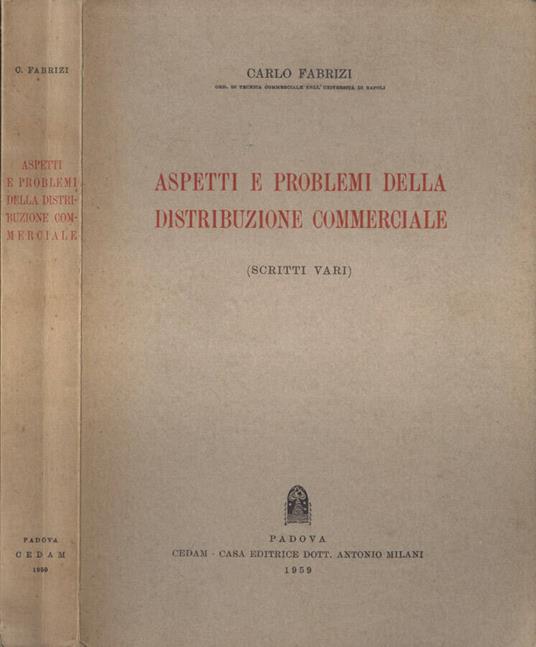 Aspetti e problemi della distribuzione commerciale - Carlo Fabrizi - copertina