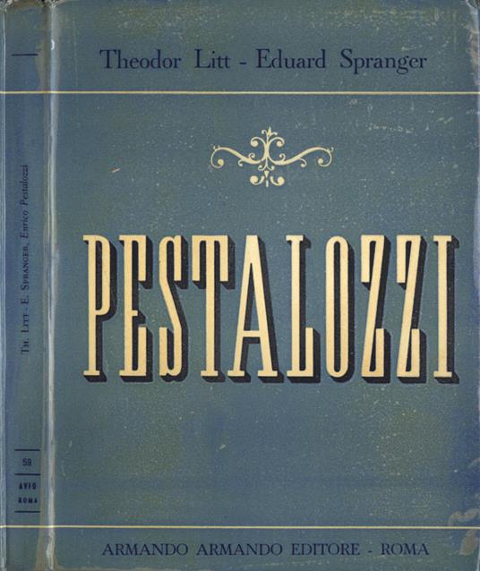 Pestalozzi - Theodor Litt - copertina