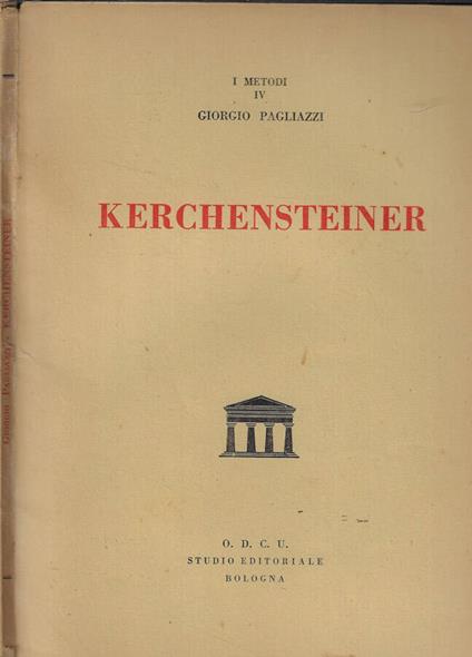 Kerchensteiner - Giorgio Pagliazzi - copertina
