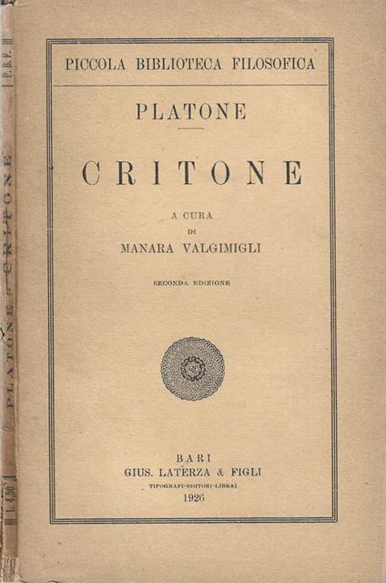 Critone - Platone - copertina