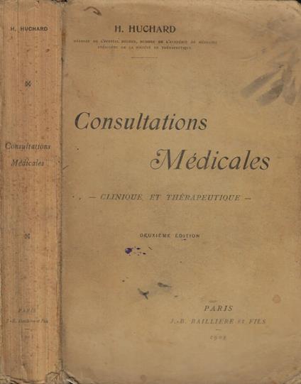 Consultations medicales - H. Huchard - copertina