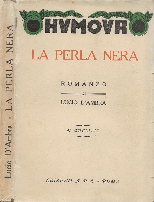 La perla nera - Lucio D'Ambra - copertina