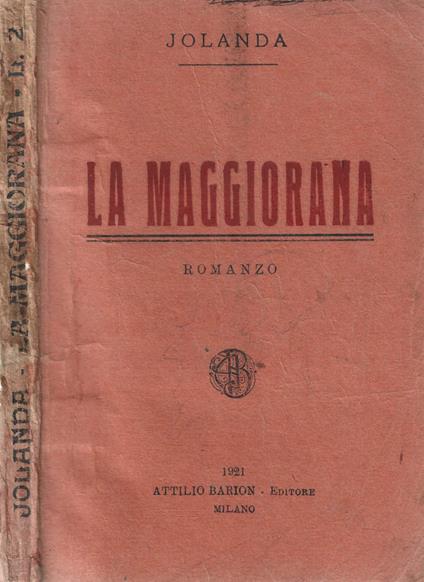 La Maggiorana - Jolanda - copertina