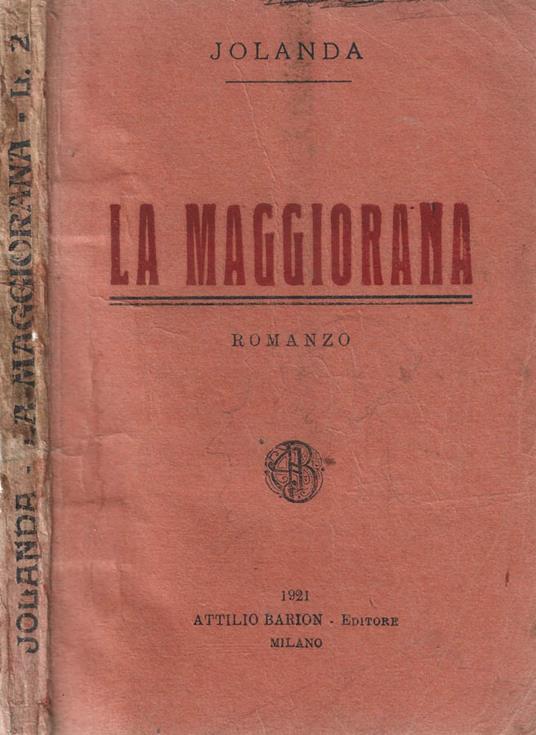 La Maggiorana - Jolanda - copertina