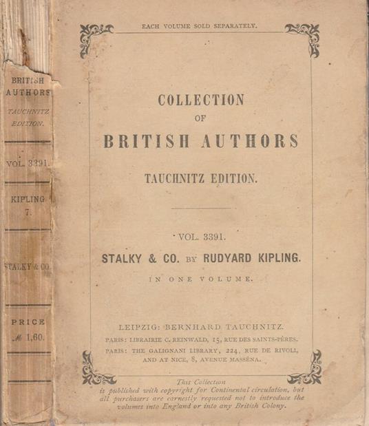 Stalky & Co - Rudyard Kipling - copertina