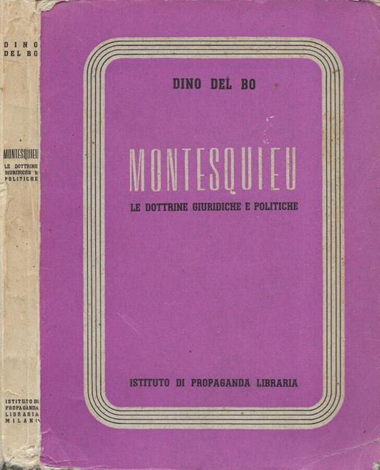 Montesquieu - Dino Del Bo - copertina