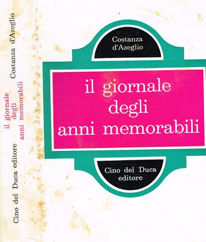 Il giornale degli anni memorabili - Costanza D'Azeglio - copertina
