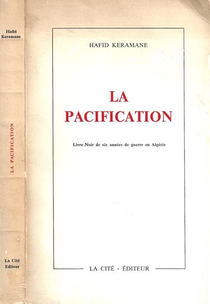 La pacification - Hafid Keramane - copertina