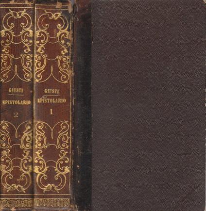 Epistolario - Giusti Giuseppe - copertina