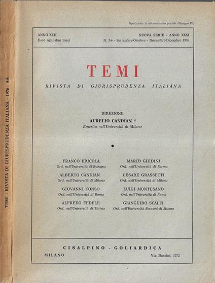 Temi anno 1976 n. 5-6 - copertina