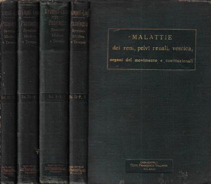 Trattato di patologia speciale medica e terapia ad uso dei medici e studenti Vol. II- Parte I-II Vol. III- parte I-II - copertina