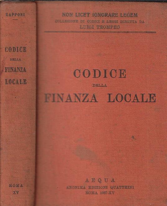 Codice della finanza locale - copertina