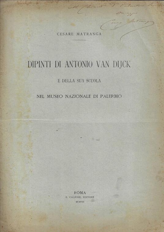 Dipinti di Antonio Van Dijgk e della sua scuola mel Museo Nazionale di Palermo - copertina