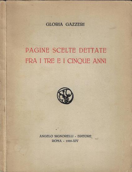 Pagine scelte dettate fra i tre e i cinque anni - copertina