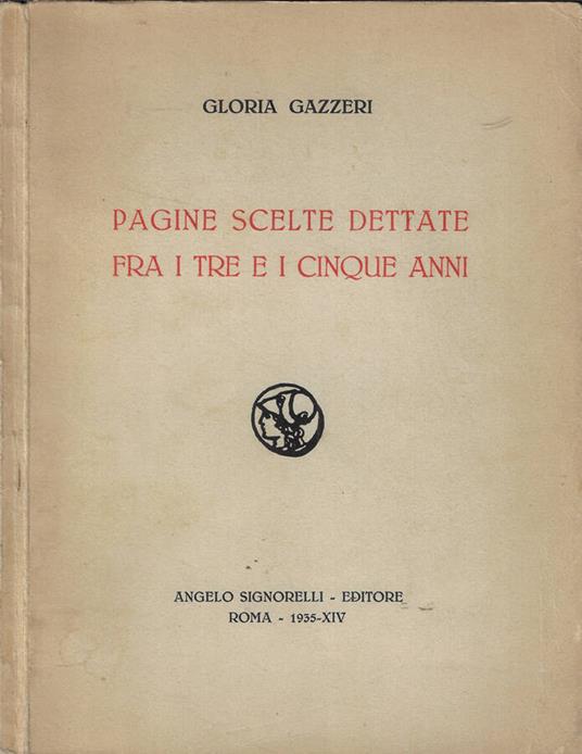 Pagine scelte dettate fra i tre e i cinque anni - copertina
