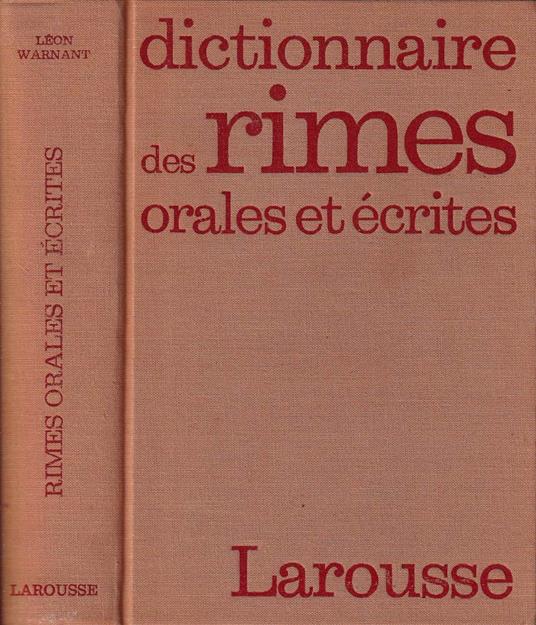 Dictionnaire des rimes - copertina