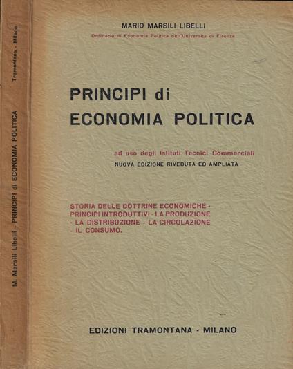 Principi di economia politica - Mario Marsili Libelli - copertina