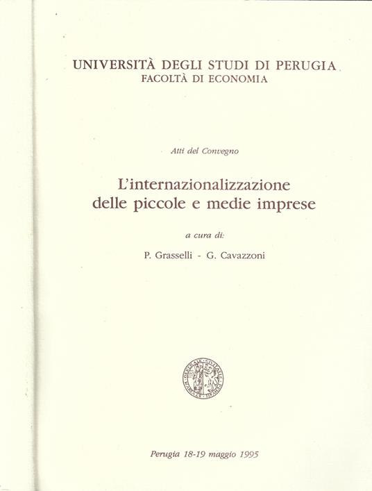 L' internazionalizzazione delle piccole e medie imprese - copertina