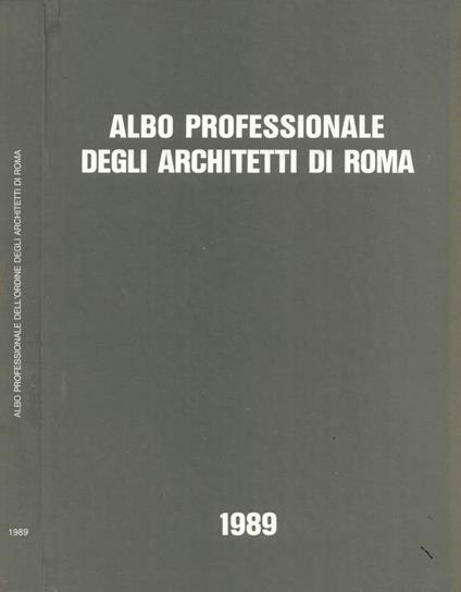 Albo professionale degli architetti di Roma - copertina