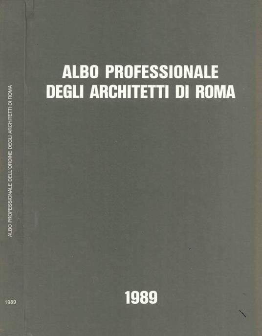 Albo professionale degli architetti di Roma - copertina