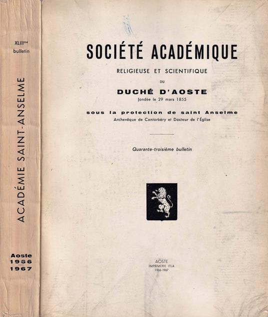Académie Saint-Anselme - copertina