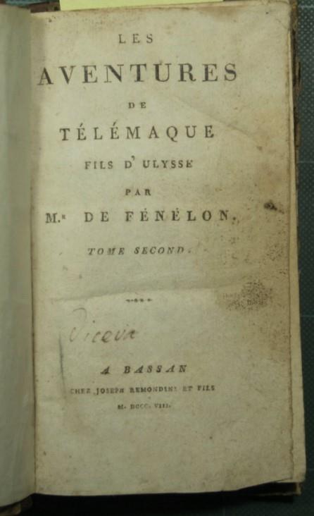 Les aventures de Telemaque fils d'Ulysse - Vol. II - François Fénelon - copertina