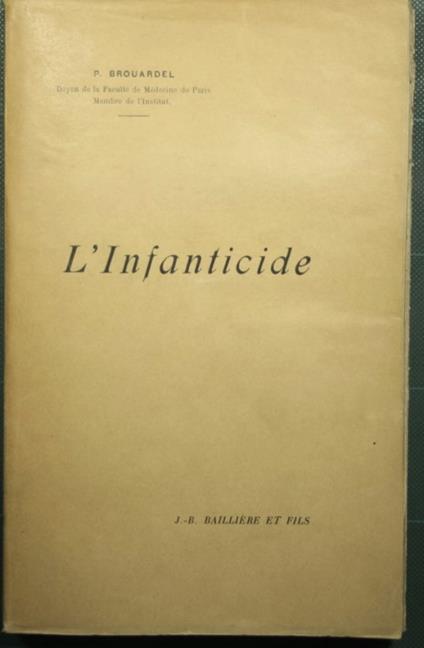 L' infanticide - copertina