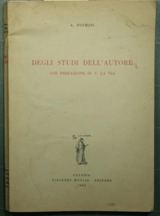 Degli studi dell'autore - copertina