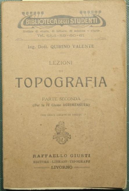 Lezioni di topografia - Parte seconda - copertina